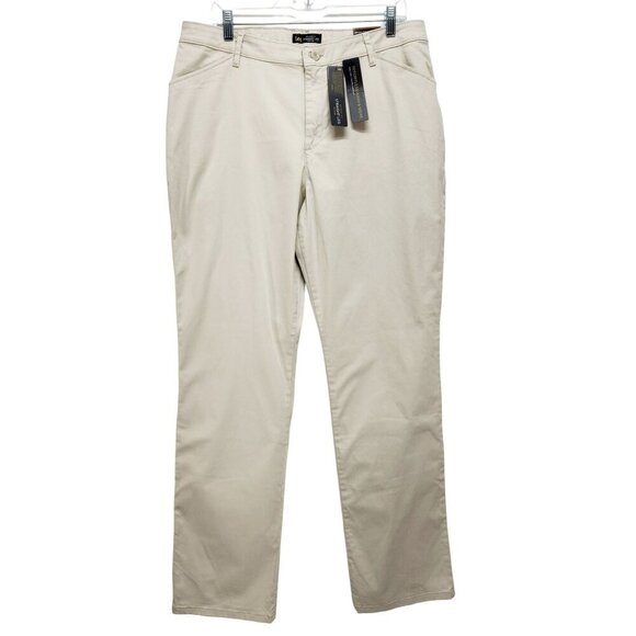 Lee chino pants Womens Relaxed Fit Straight Leg Mid Rise Size 14 Long beige - Picture 1 of 12